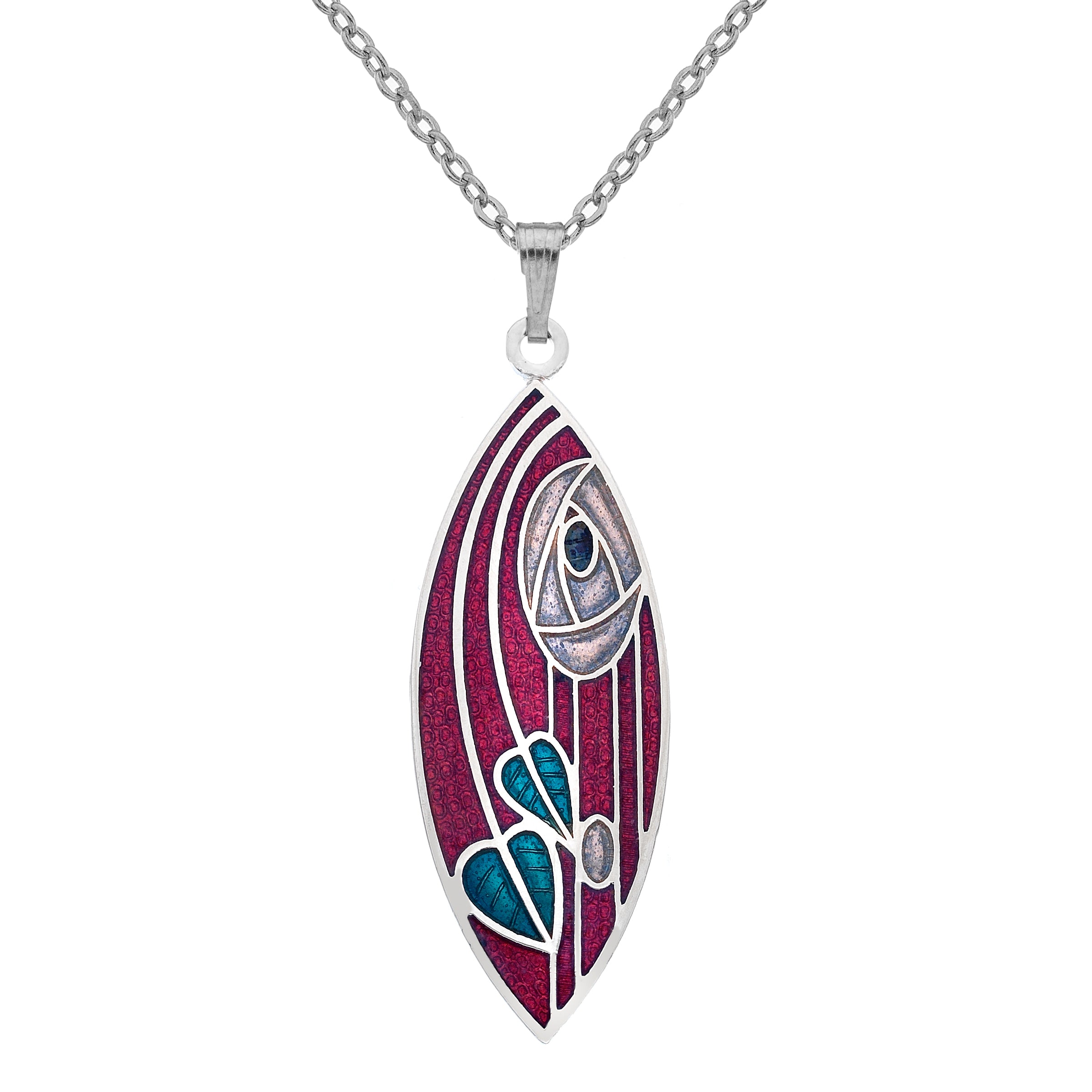 Red Mackintosh Single Rose Necklace
